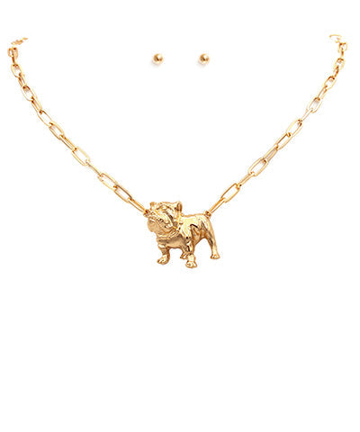 Dainty Bulldog Chain Necklace