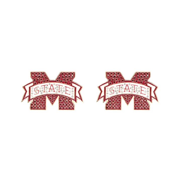 Mississippi State Pavé Logo Studs