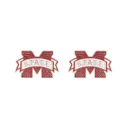 Mississippi State Pavé Logo Studs