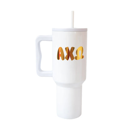 Sorority 40oz Bubble Letter Tumbler