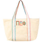 Multicolor Embroidered Sorority Tote
