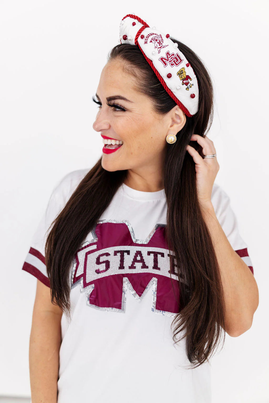 M Banner Sequin Logo Shirt