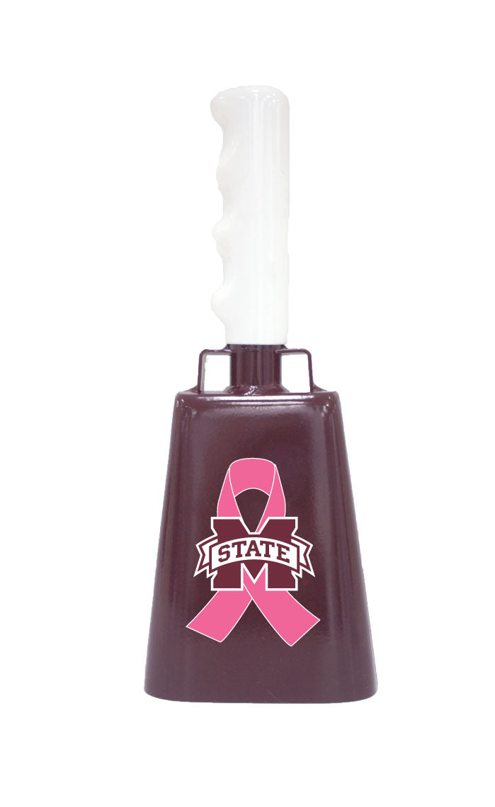 Boxed: Medium Maroon BullyBell with Pink Ribbon Decal