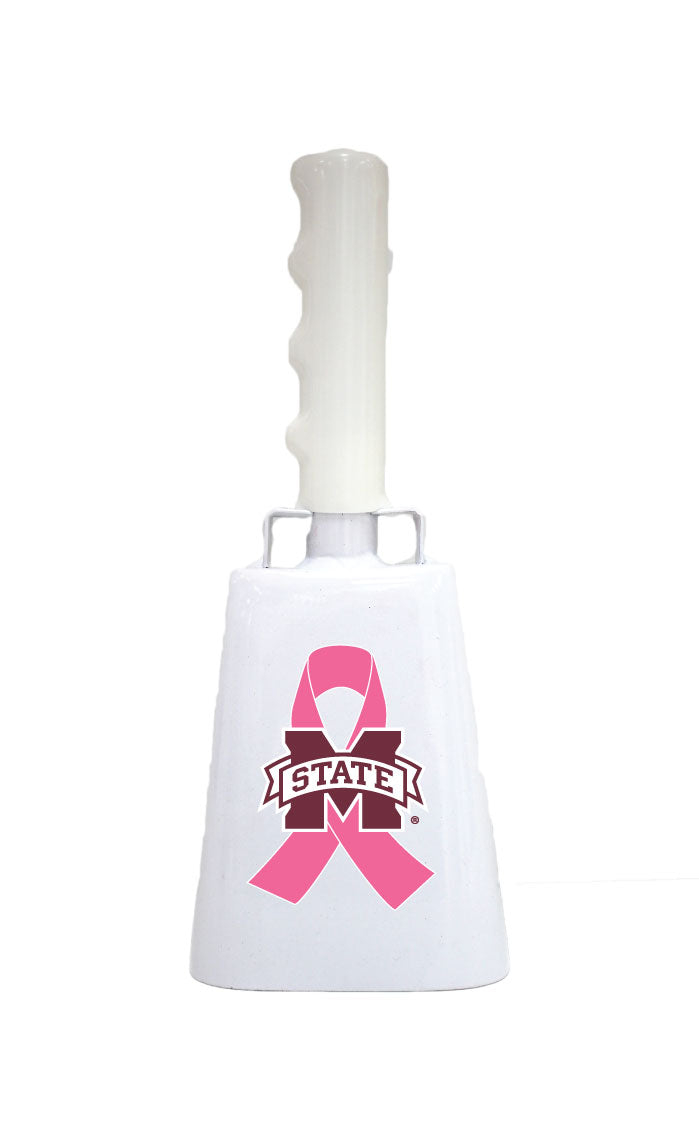 Boxed: Medium White BullyBell With Pink Ribbon Decal