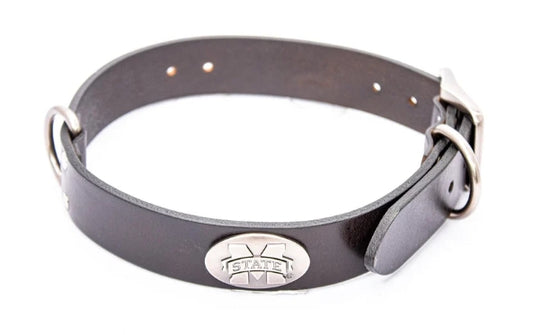 Embossed M Banner Dog Collar
