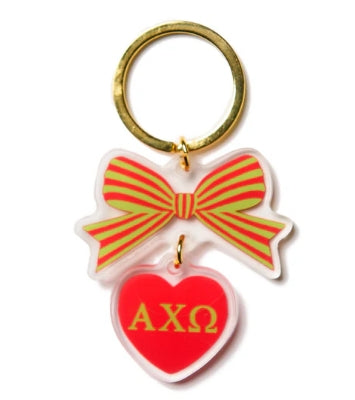 Sorority Acrylic Bow Keychain