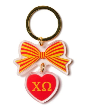 Sorority Acrylic Bow Keychain