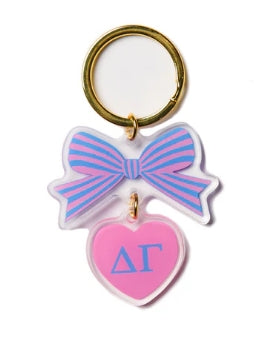 Sorority Acrylic Bow Keychain