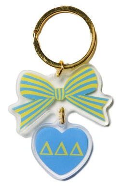 Sorority Acrylic Bow Keychain