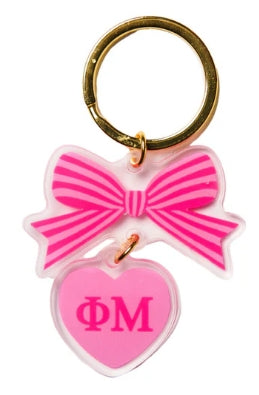 Sorority Acrylic Bow Keychain