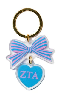 Sorority Acrylic Bow Keychain