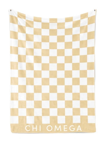 Sorority Checkered Blanket