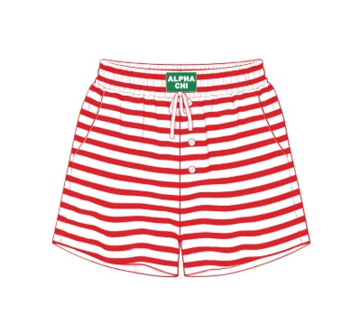 Alpha Chi Stripe Shorts