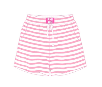 Phi Mu Stripe Shorts
