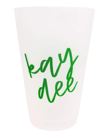 Sorority Script Frosted Cup