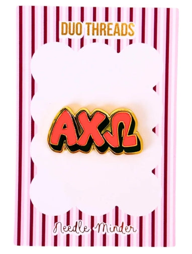 Sorority Bubble Letter Needle Minder