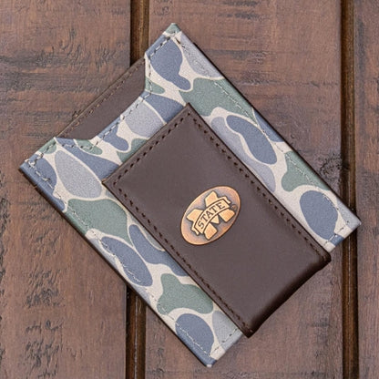 Camo M Banner Clip Wallet
