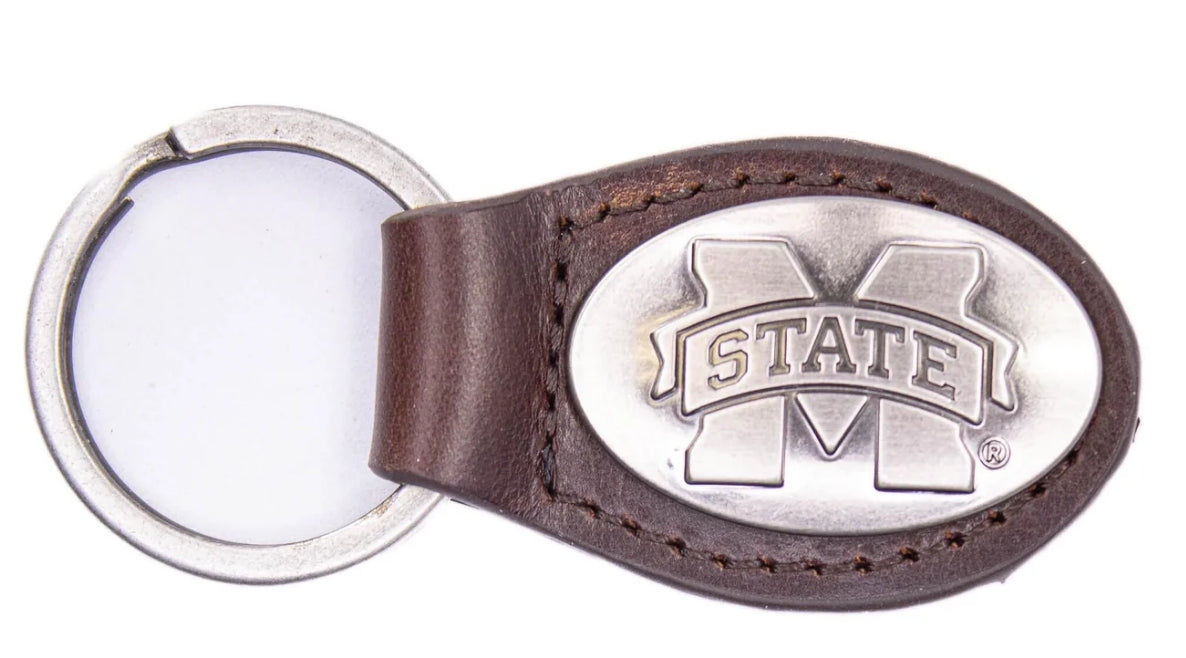 M Banner Conch Oval Key Fob