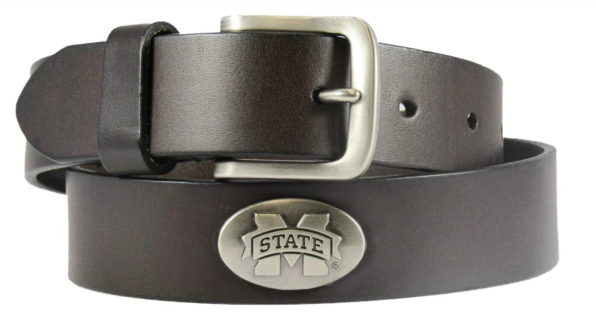 M Banner Conch Leather Belt
