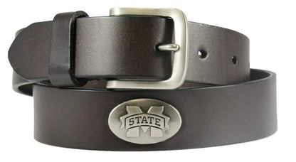 M Banner Conch Leather Belt