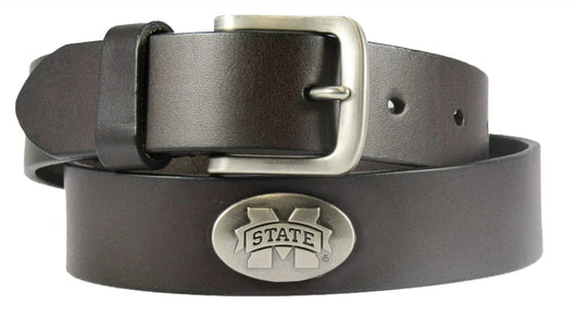M Banner Conch Leather Belt