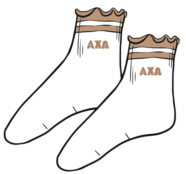 Sorority Lettuce Edge Socks