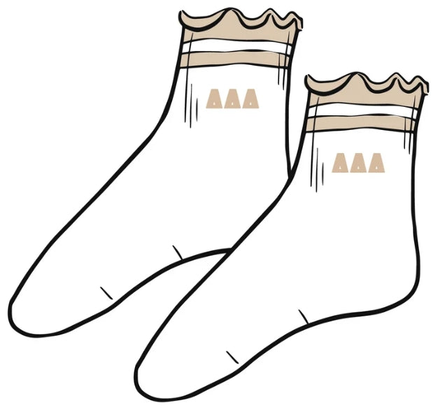 Sorority Lettuce Edge Socks