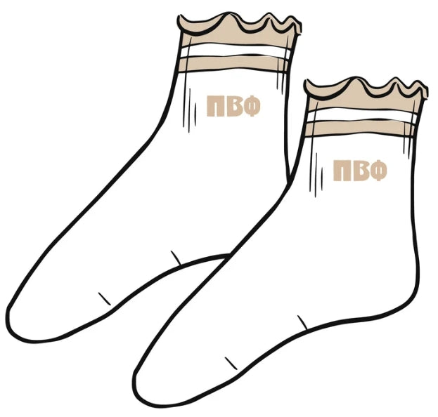 Sorority Lettuce Edge Socks