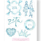 Sorority Sisterhood Sticker Sheets