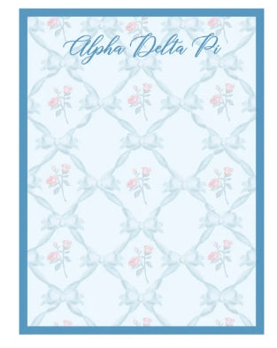 Sorority Romantic Floral Notepad