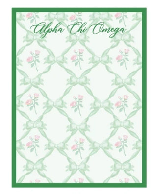 Sorority Romantic Floral Notepad