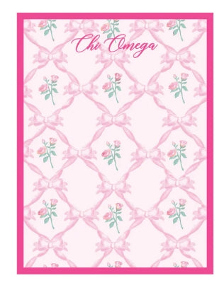 Sorority Romantic Floral Notepad