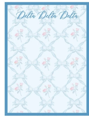 Sorority Romantic Floral Notepad