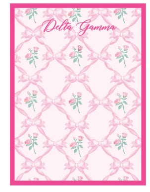 Sorority Romantic Floral Notepad