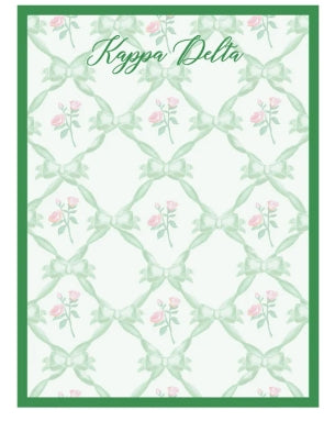 Sorority Romantic Floral Notepad