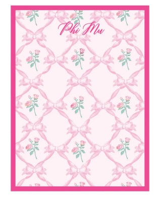 Sorority Romantic Floral Notepad