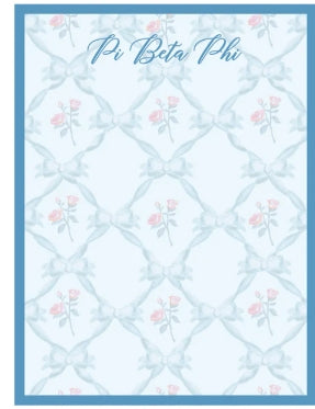 Sorority Romantic Floral Notepad