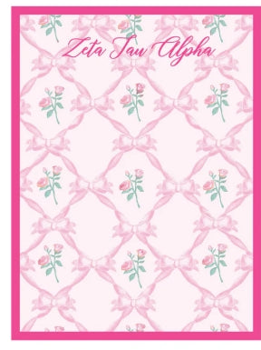 Sorority Romantic Floral Notepad