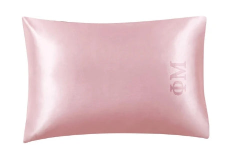 Sorority Satin Embroidered Pillowcase