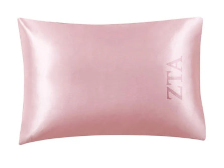 Sorority Satin Embroidered Pillowcase