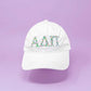 Sorority Floral Embroidered White Hat