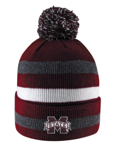 M Banner Striped Beanie