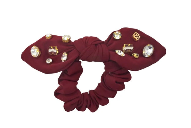 MSU Embellished Bow Scrunchie