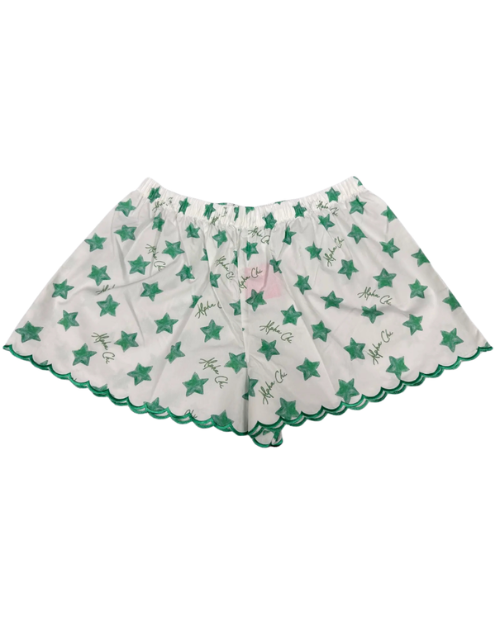 Alpha Chi Cotton Scalloped Shorts