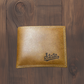 Tan Leather State Script Debossed Wallets