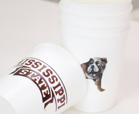 MSU Bulldog Plastic Cups