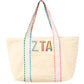Multicolor Embroidered Sorority Tote