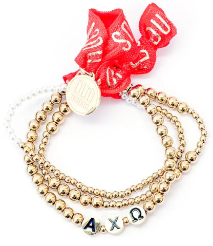 Gold Sorority Bracelet Stack