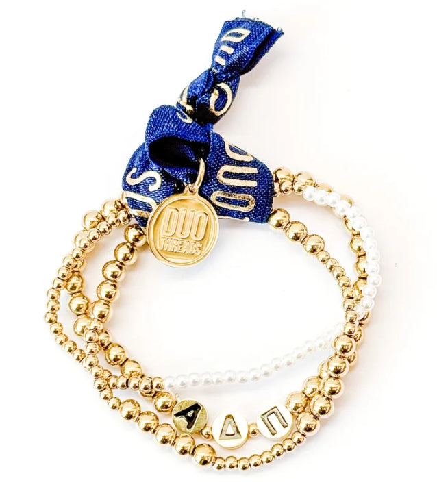 Gold Sorority Bracelet Stack