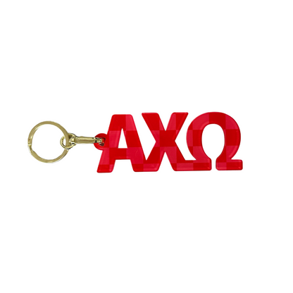 Sorority Acrylic Checkered Keychain